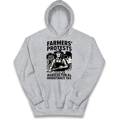 Farmers’ Protests Against Agricultural Inheritance Tax kids hoodie