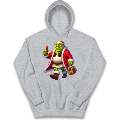 Shrek Santa Candle kids hoodie