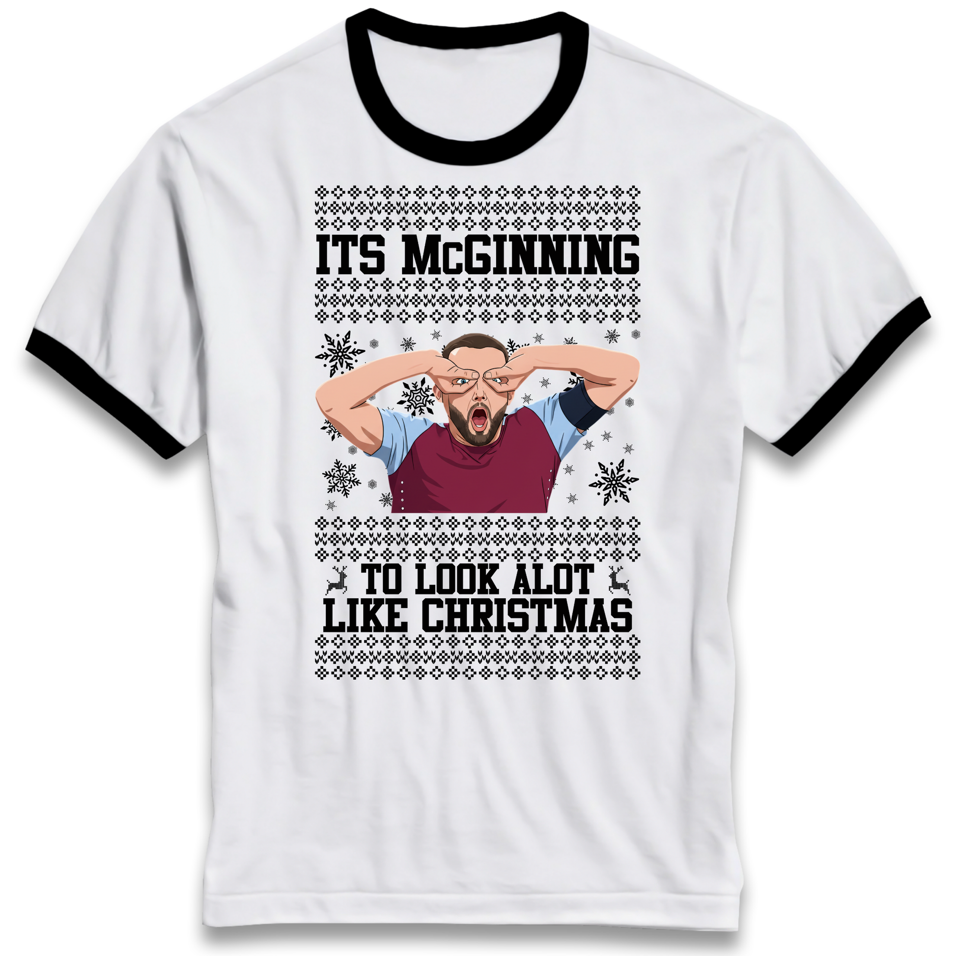 John McGinn Christmas Ringer T Shirt