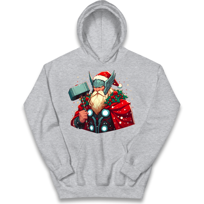 Viking Thor Santa kids hoodie