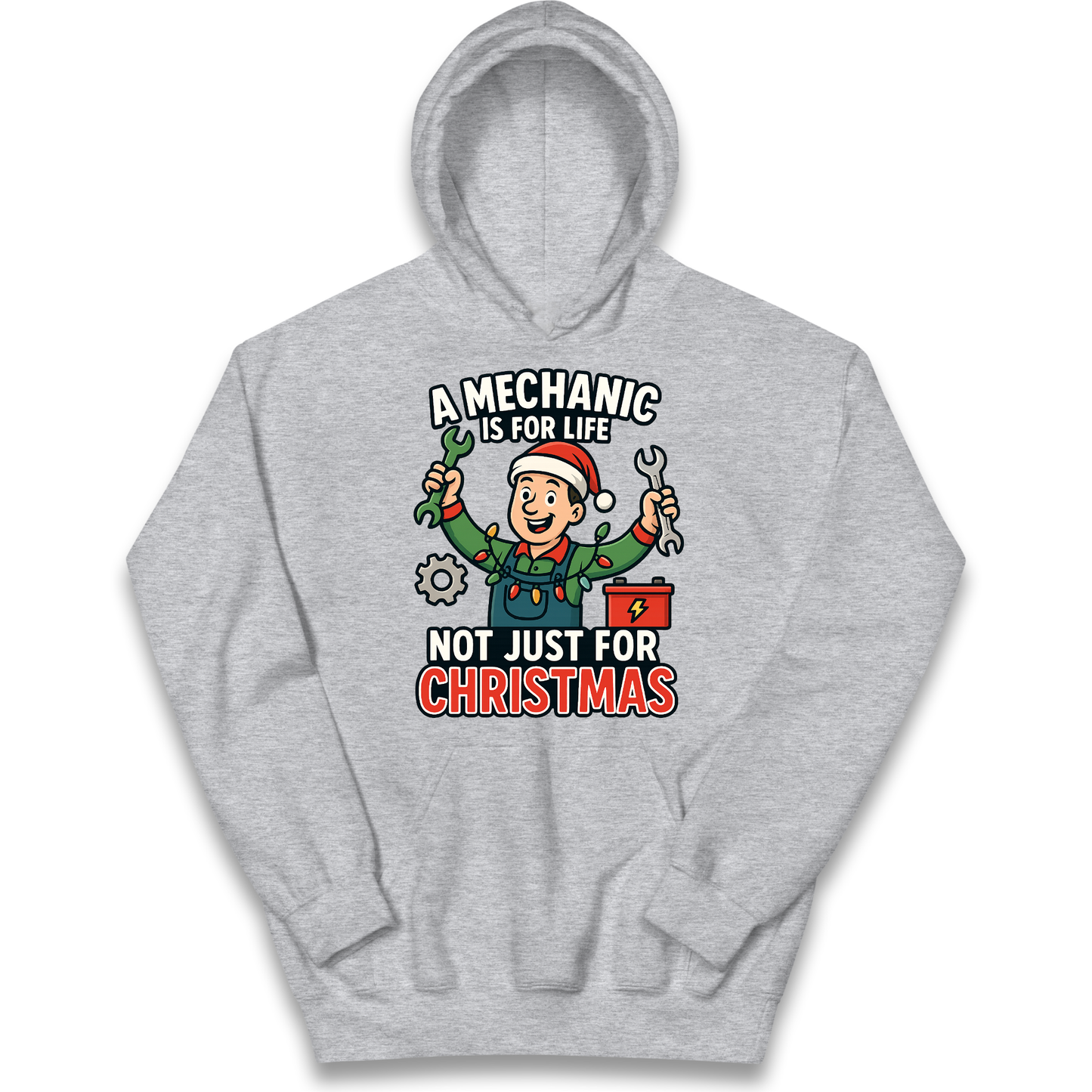Mechanic Christmas Kids Hoodie