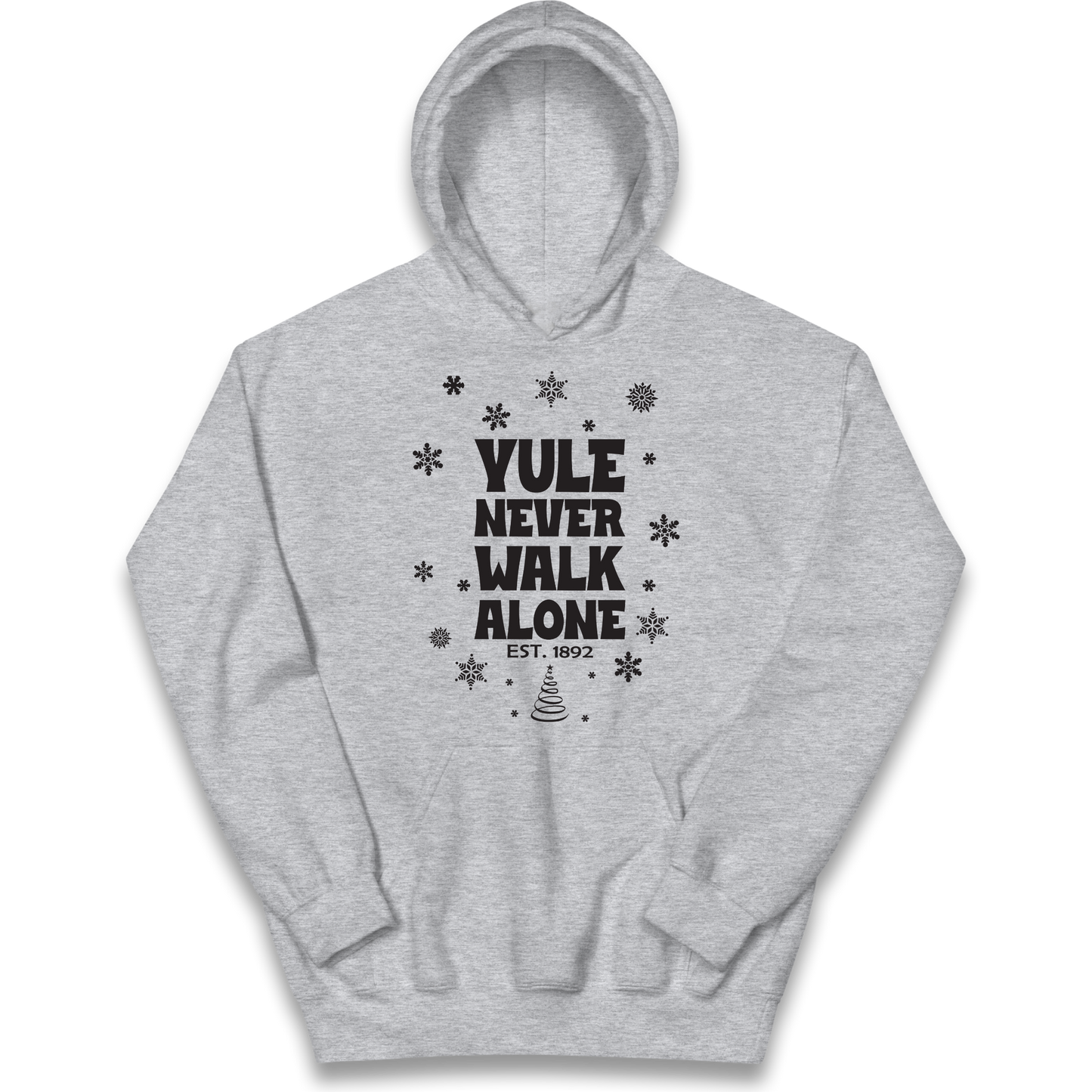 Yule Never Walk Alone Liverpool Christmas kids hoodie