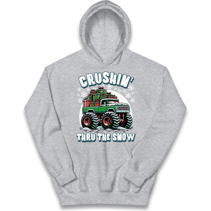 Crushin Thru The Snow kids hoodie