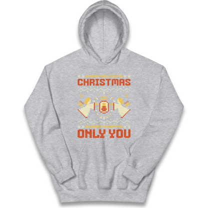 My Heart Wants You For Christmas Only You Christmas kids hoodie