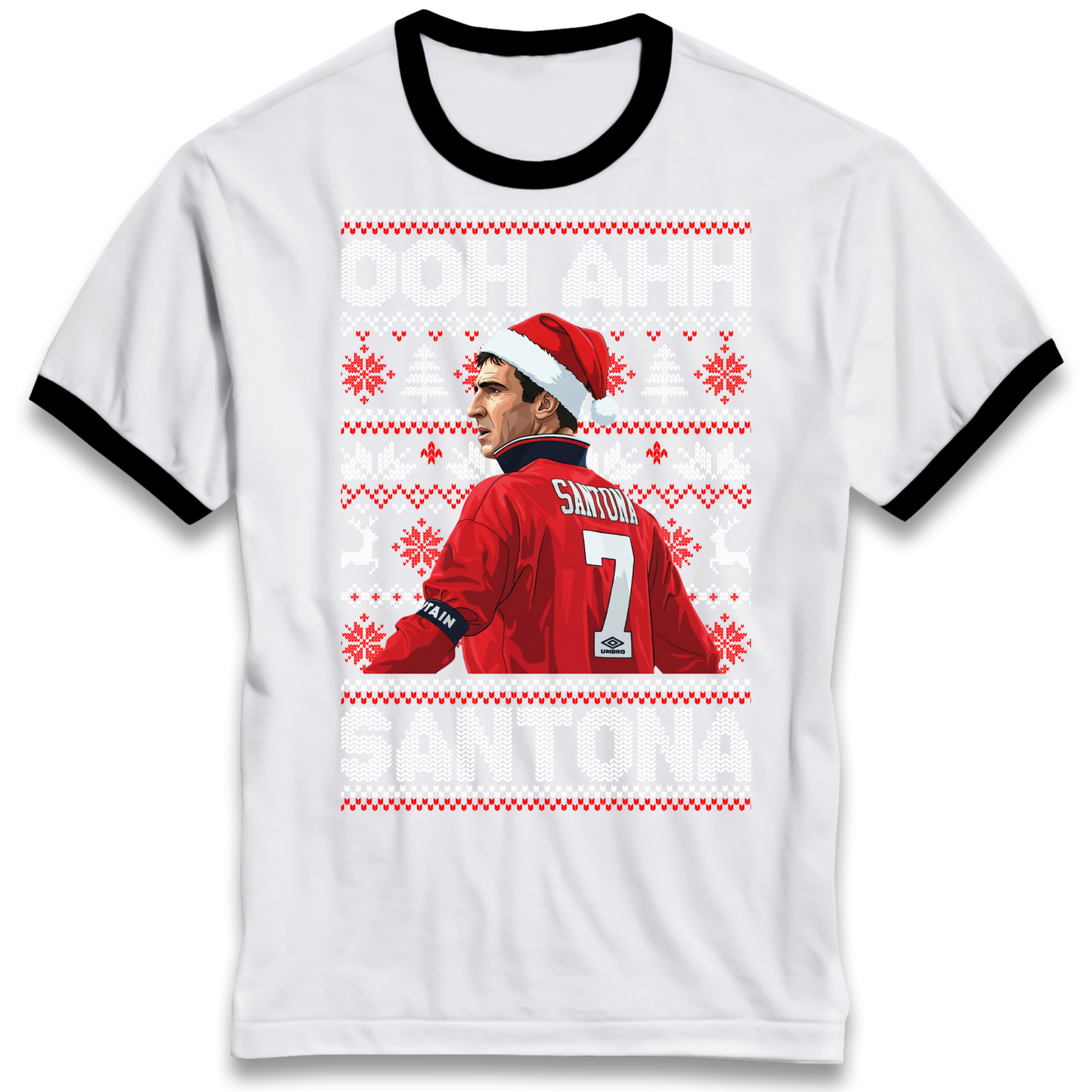 M'nchester United Christmas Ringer T Shirt