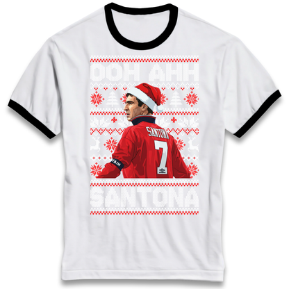 M'nchester United Christmas Ringer T Shirt