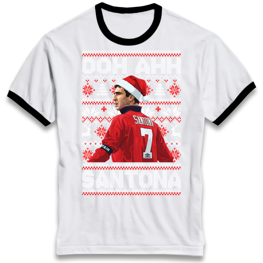 M'nchester United Christmas Ringer T Shirt