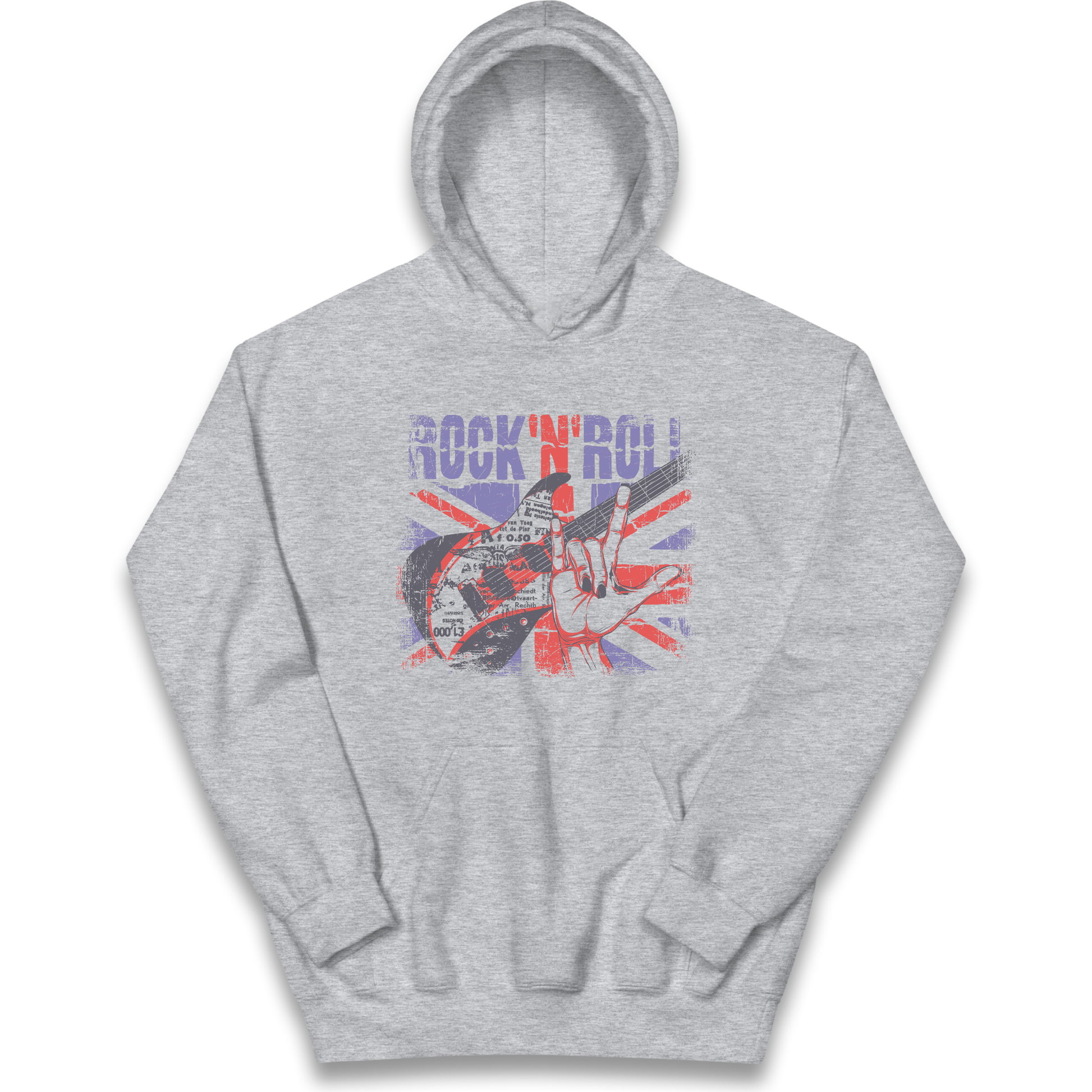 Rock N Roll Union Jack kids hoodie