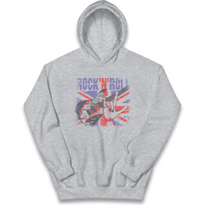Rock N Roll Union Jack kids hoodie