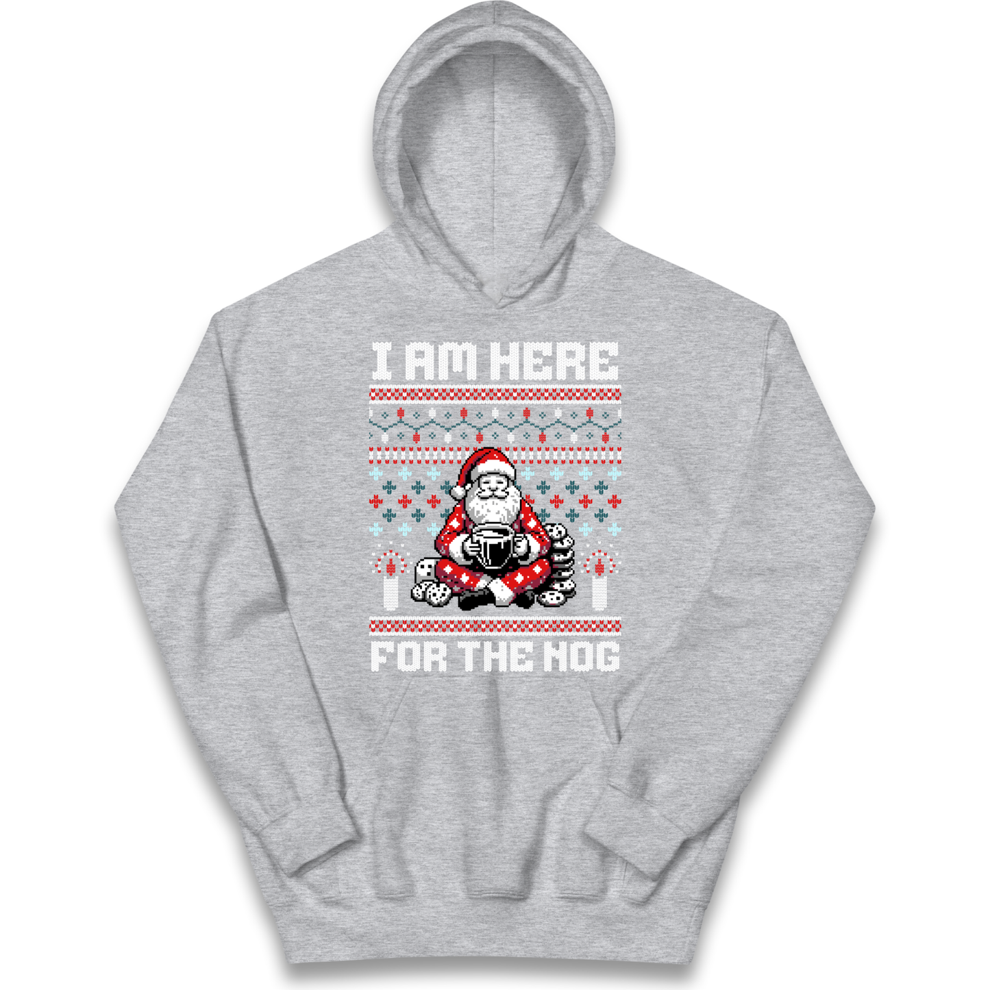 I am Here For The Nog Christmas kids hoodie