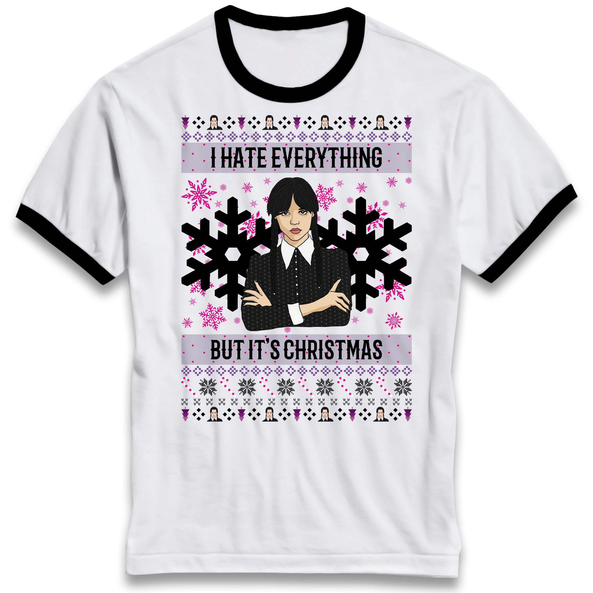 Wednesday addams Christmas Ringer T Shirt