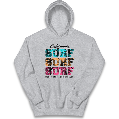 California Surf Surf Surf kids hoodie