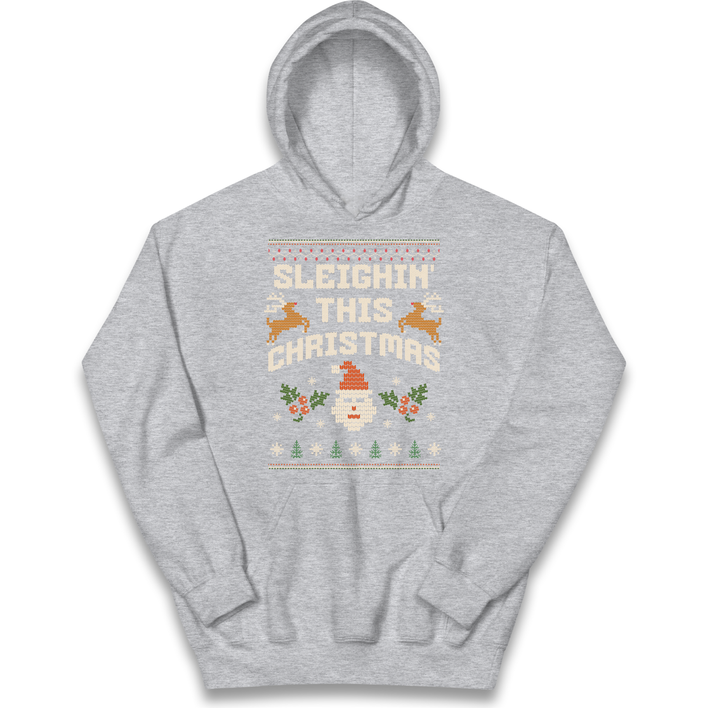 Sleighin This Christmas Christmas kids hoodie