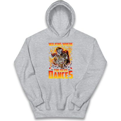 Walking Where The Devil Dances kids hoodie