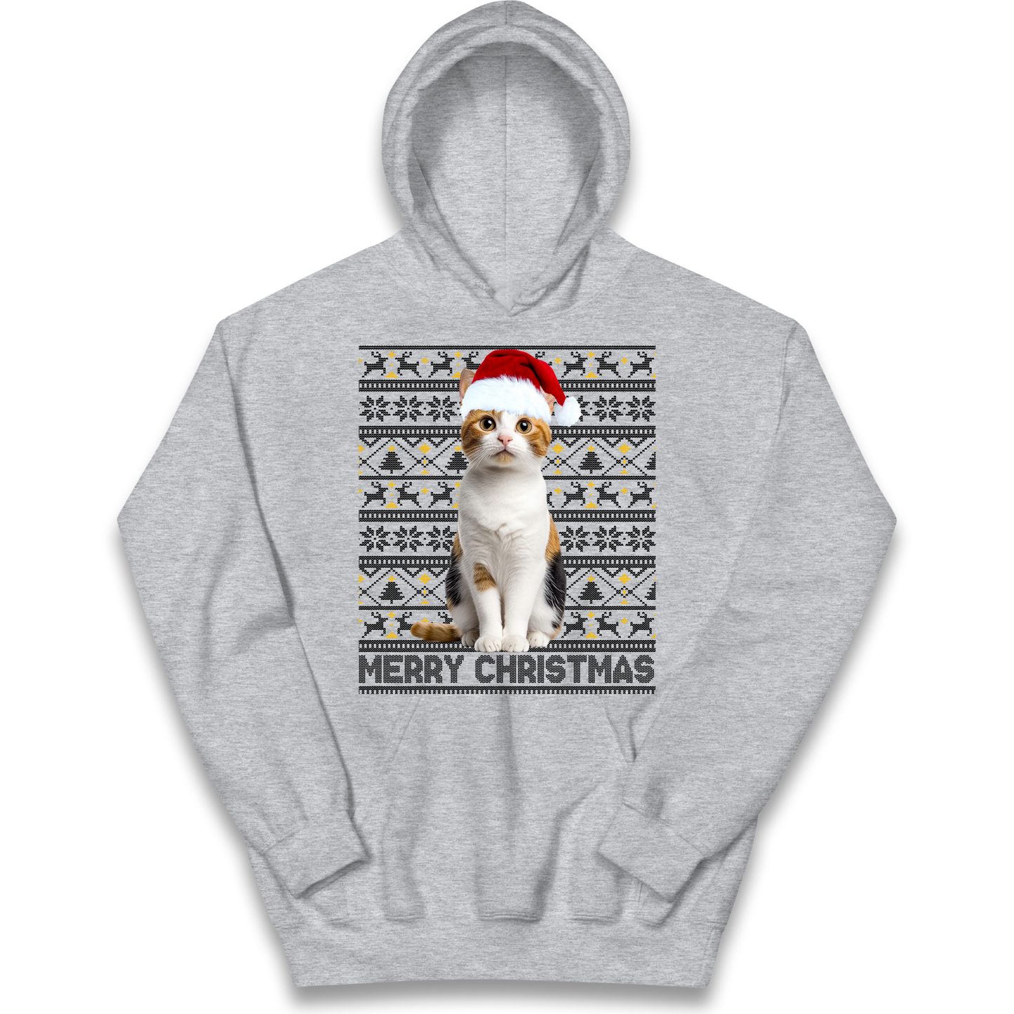 Merry Christmas Cat kids hoodie
