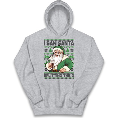 Santa Splitting The G Kids Hoodie