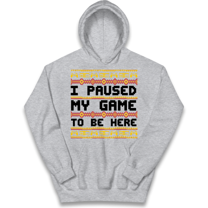 Paused My Game Kids Hoodie