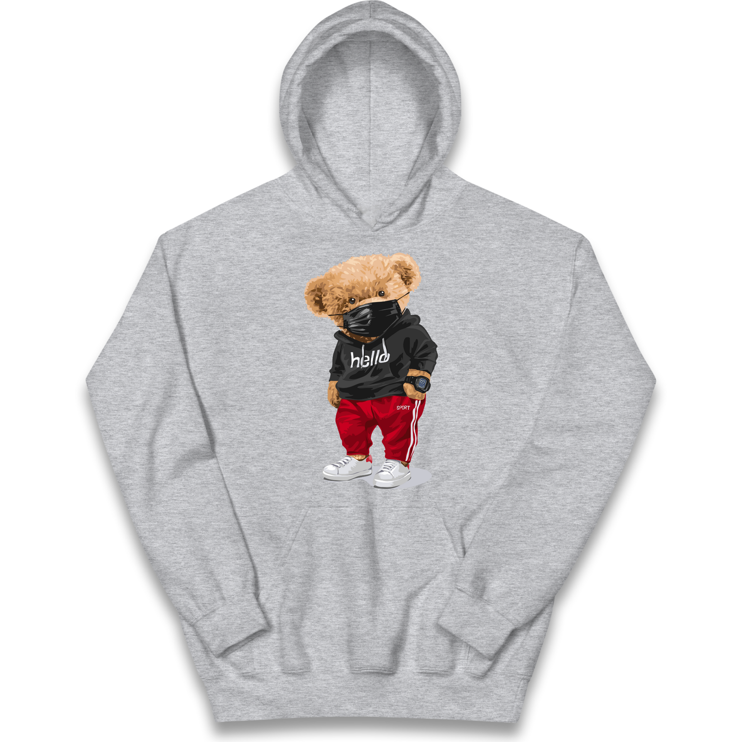 Teddy Bear Hello Streetwear kids hoodie