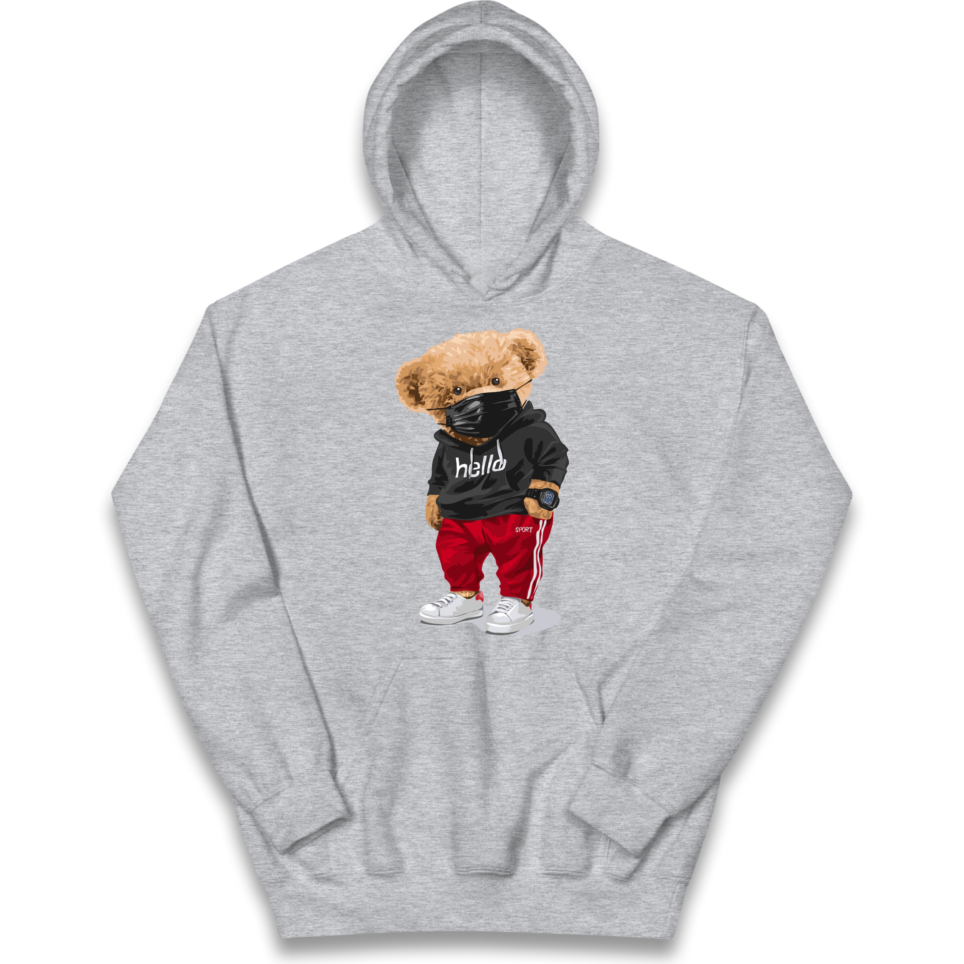 Teddy Bear Hello Streetwear kids hoodie