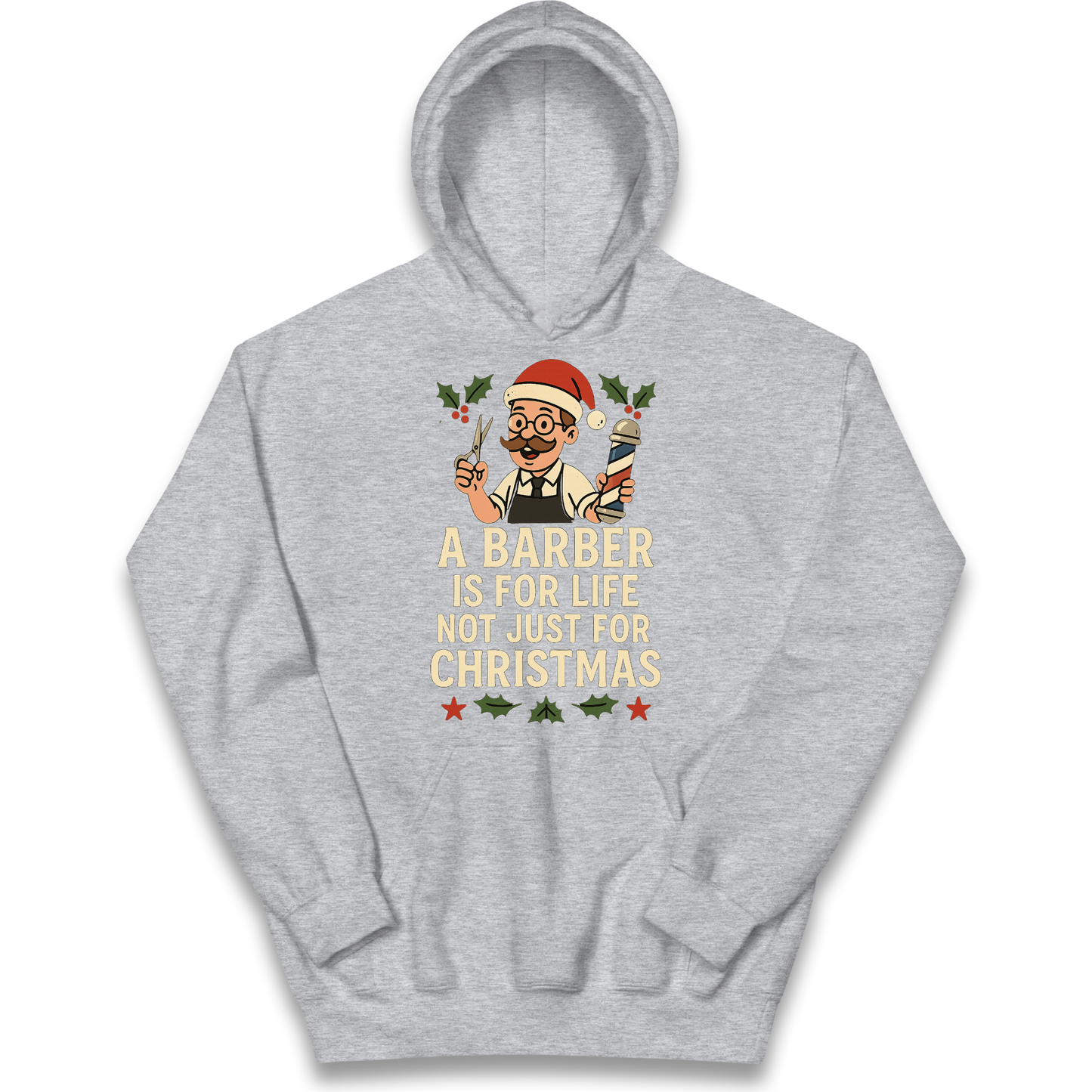 Barber Christmas Kids Hoodie