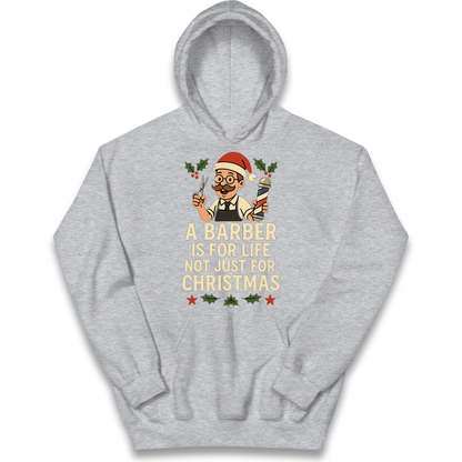 Barber Christmas Kids Hoodie