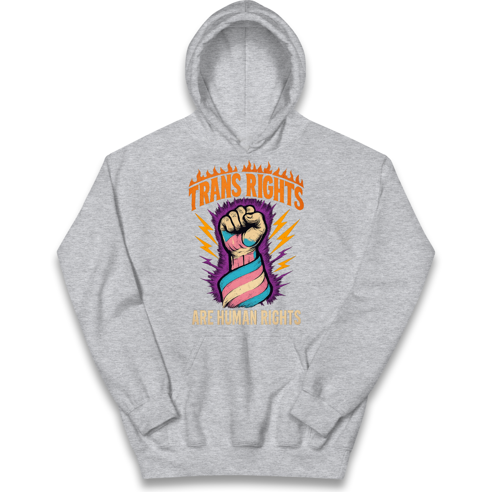 Trans Rights Are Human Rights kids hoodie