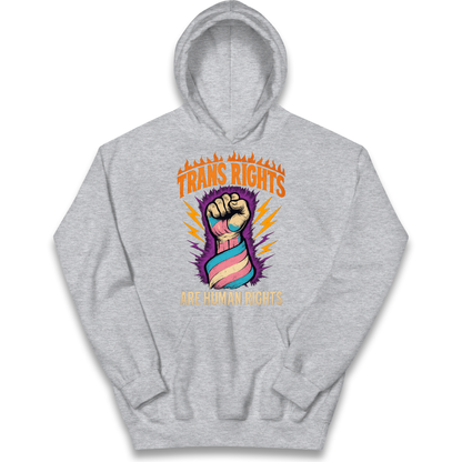 Trans Rights Are Human Rights kids hoodie