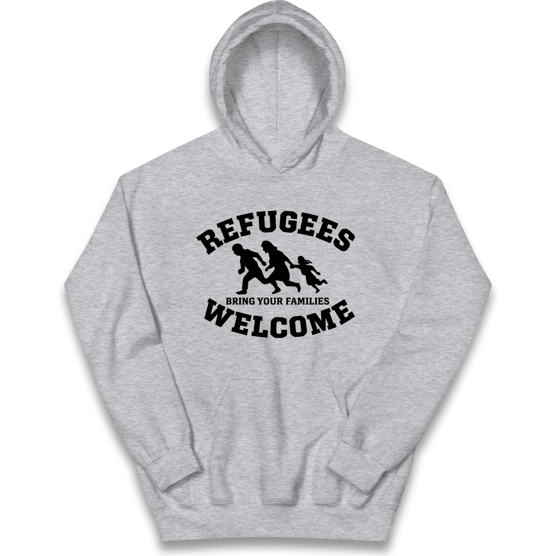 Welcome Refugees kids hoodie