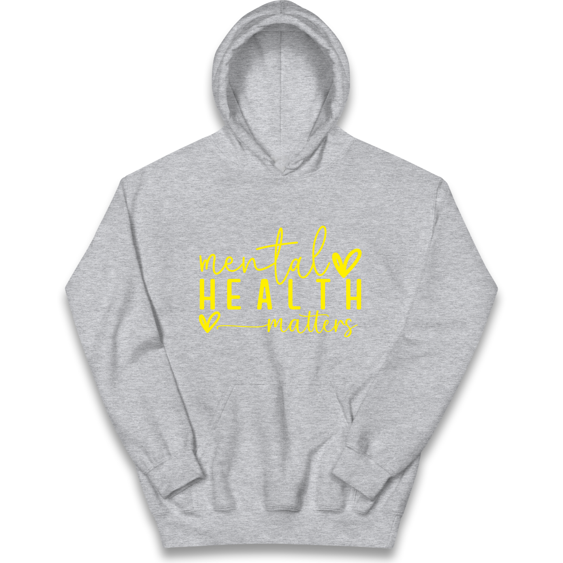 Yellow Mental Health kids hoodie