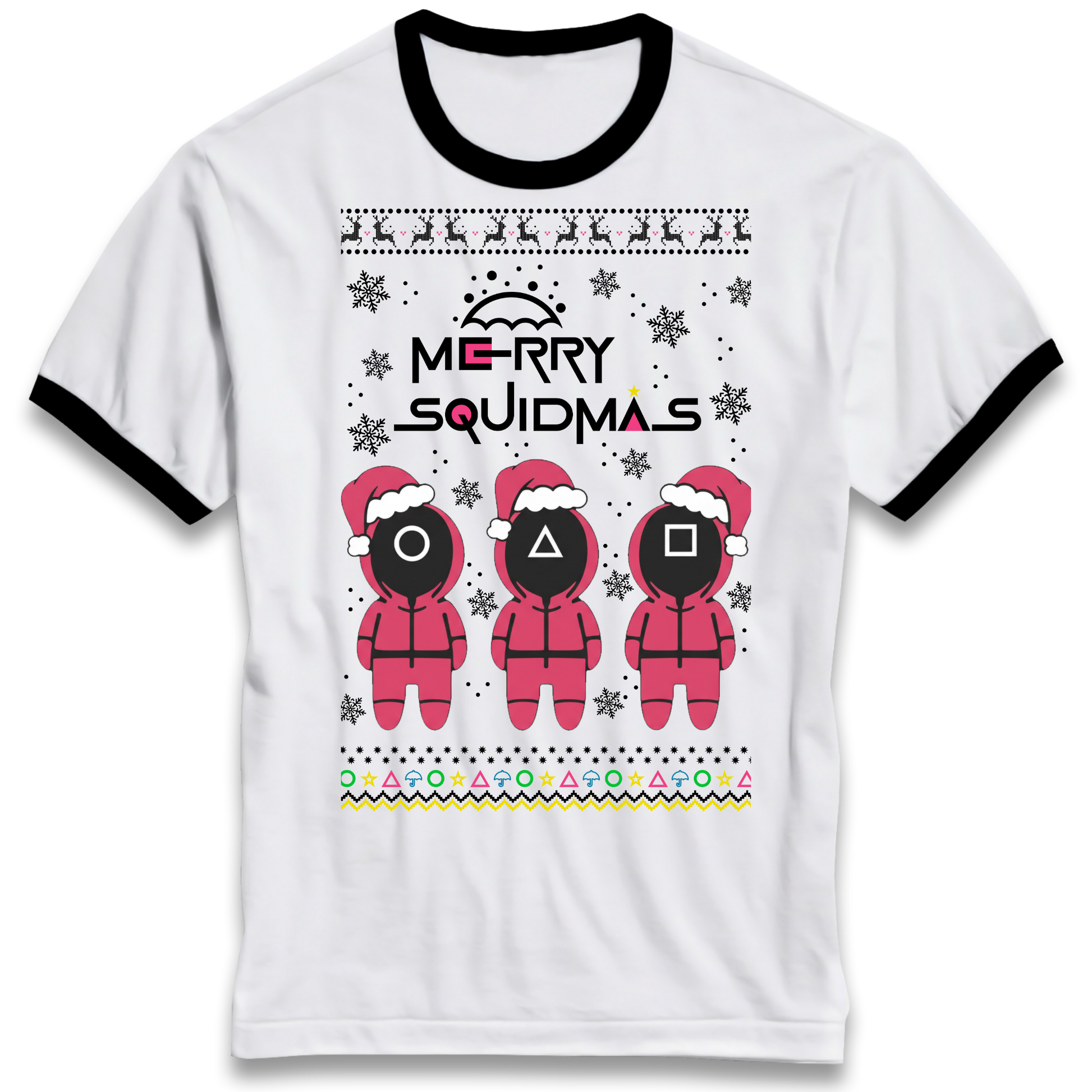 merry Squidmas Ringer T Shirt
