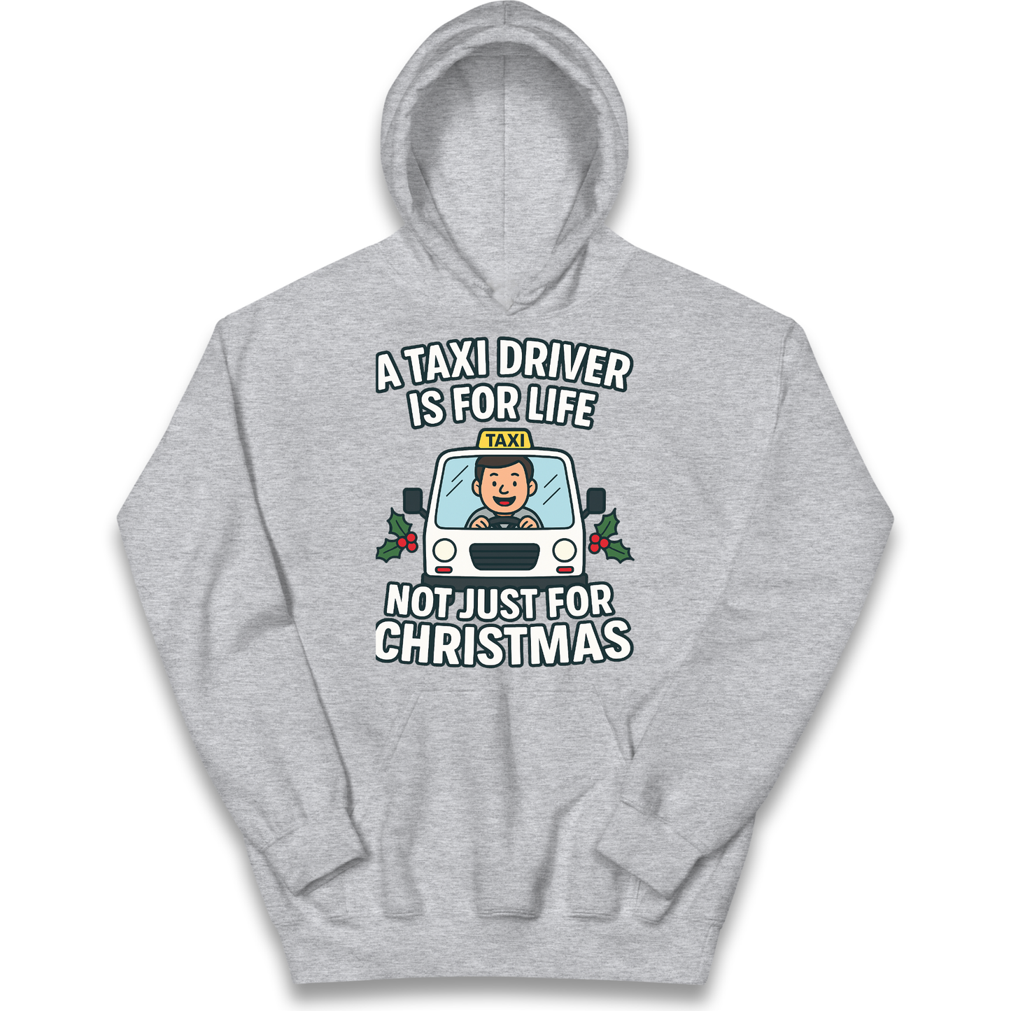 Taxi Driver Christmas Kids Hoodie