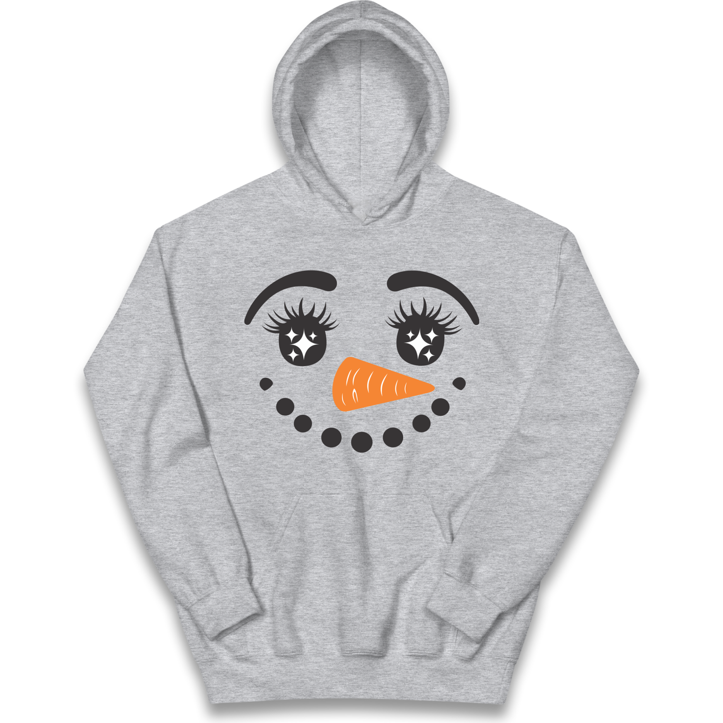 Snowman Face Christmas kids hoodie