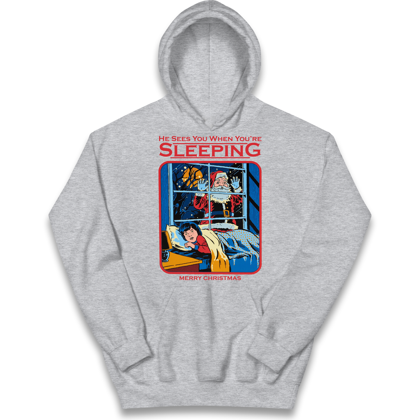 Creepy Santa Claus Christmas kids hoodie