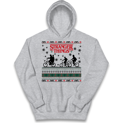 Stranger Things Christmas kids hoodie
