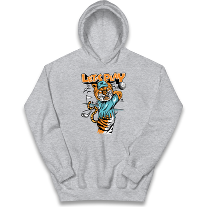 Lets Play Golf Tiger kids hoodie