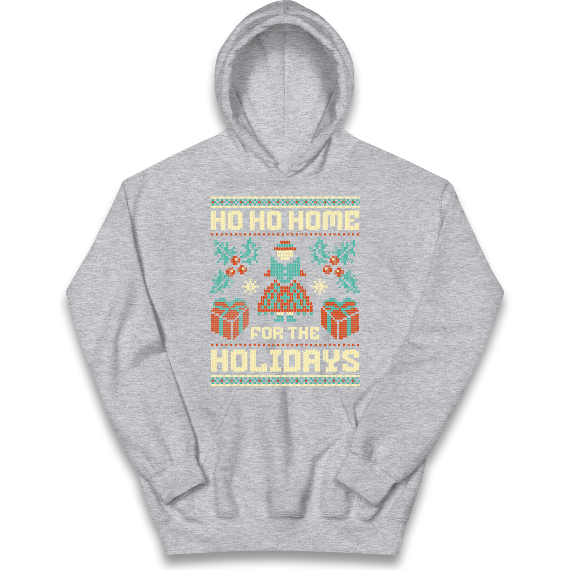 HO HO Home For the Holidays Christmas kids hoodie
