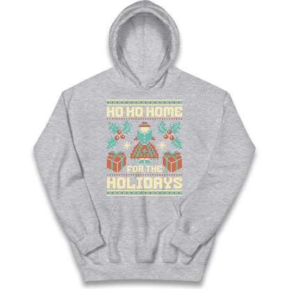 HO HO Home For the Holidays Christmas kids hoodie