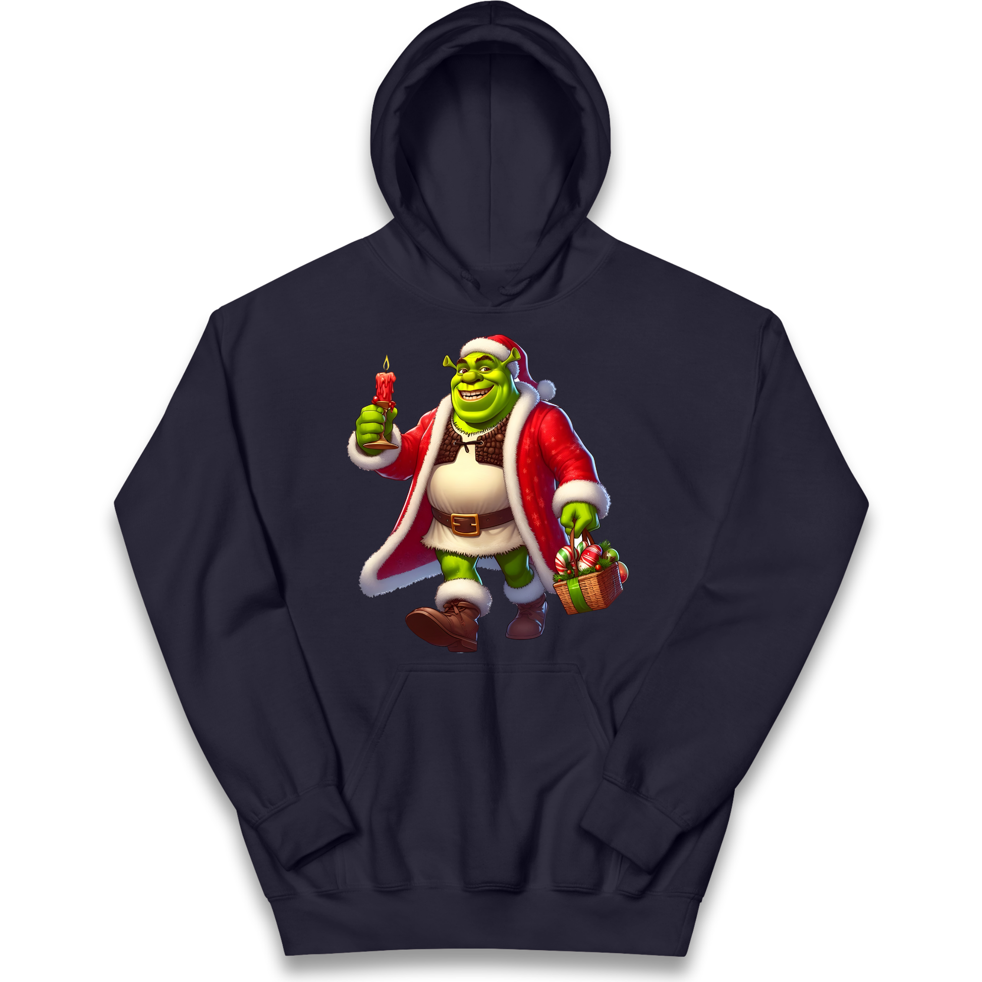 Shrek Santa Candle kids hoodie