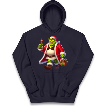 Shrek Santa Candle kids hoodie