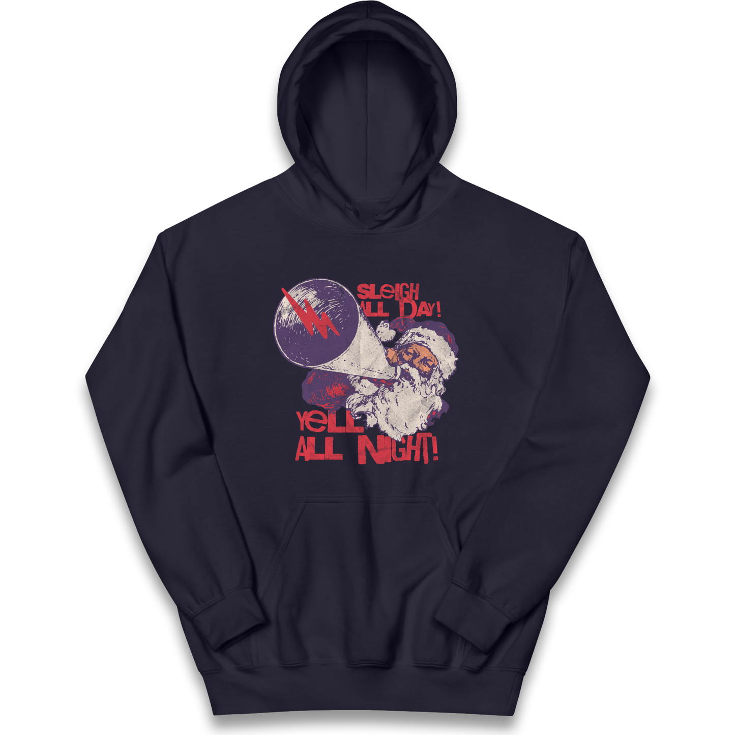 Sleigh All Day Yell All Night Santa Christmas kids hoodie