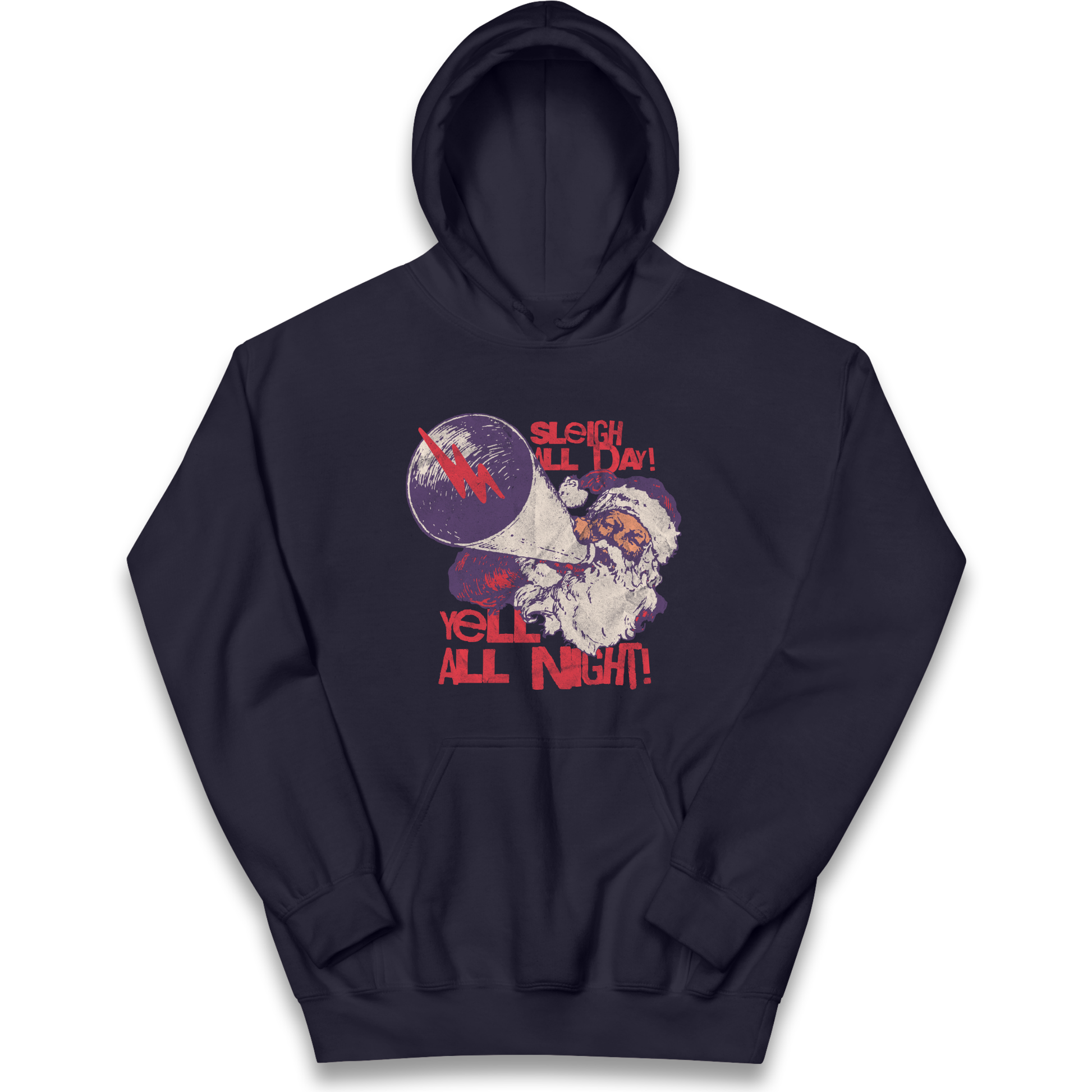 Sleigh All Day Yell All Night Santa Christmas kids hoodie