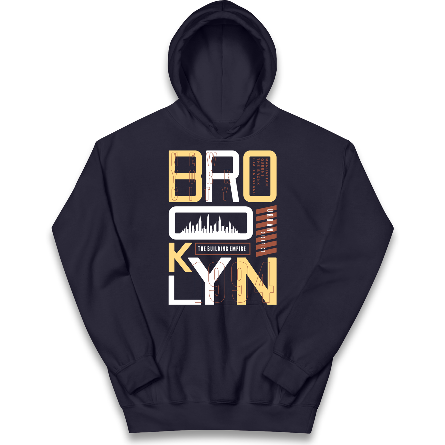 Brooklyn New York Urban District kids hoodie