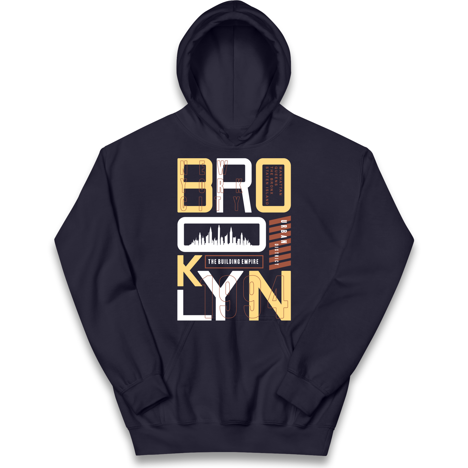 Brooklyn New York Urban District kids hoodie