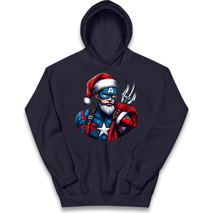 Captain America Santa kids hoodie