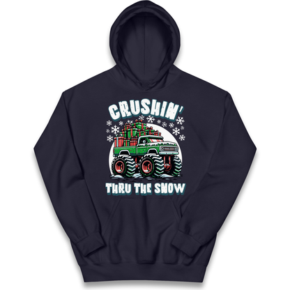 Crushin Thru The Snow kids hoodie