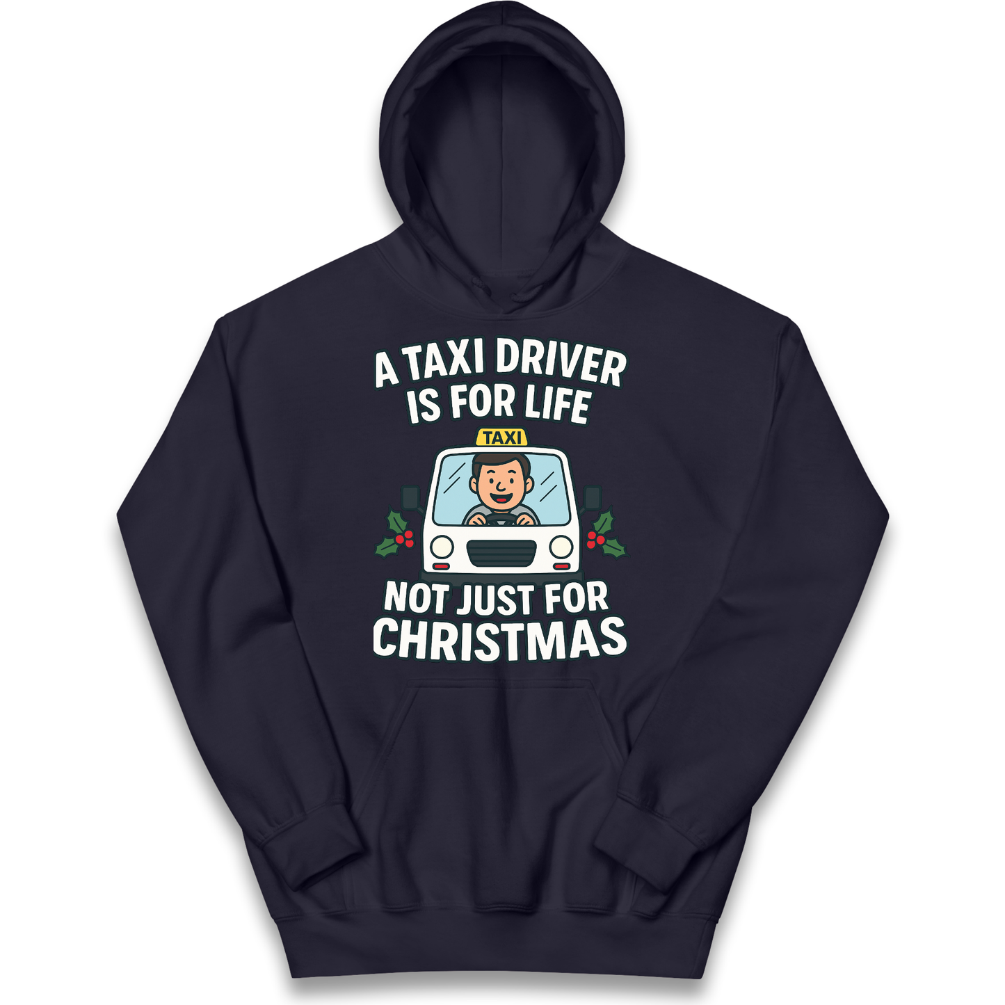Taxi Driver Christmas Kids Hoodie