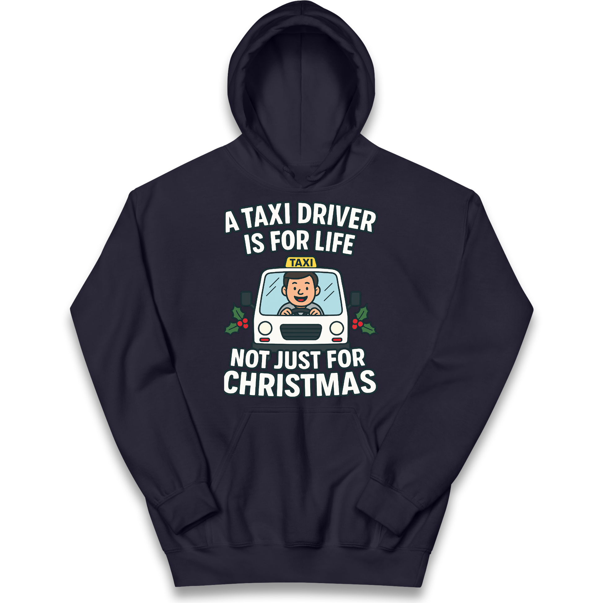 Taxi Driver Christmas Kids Hoodie