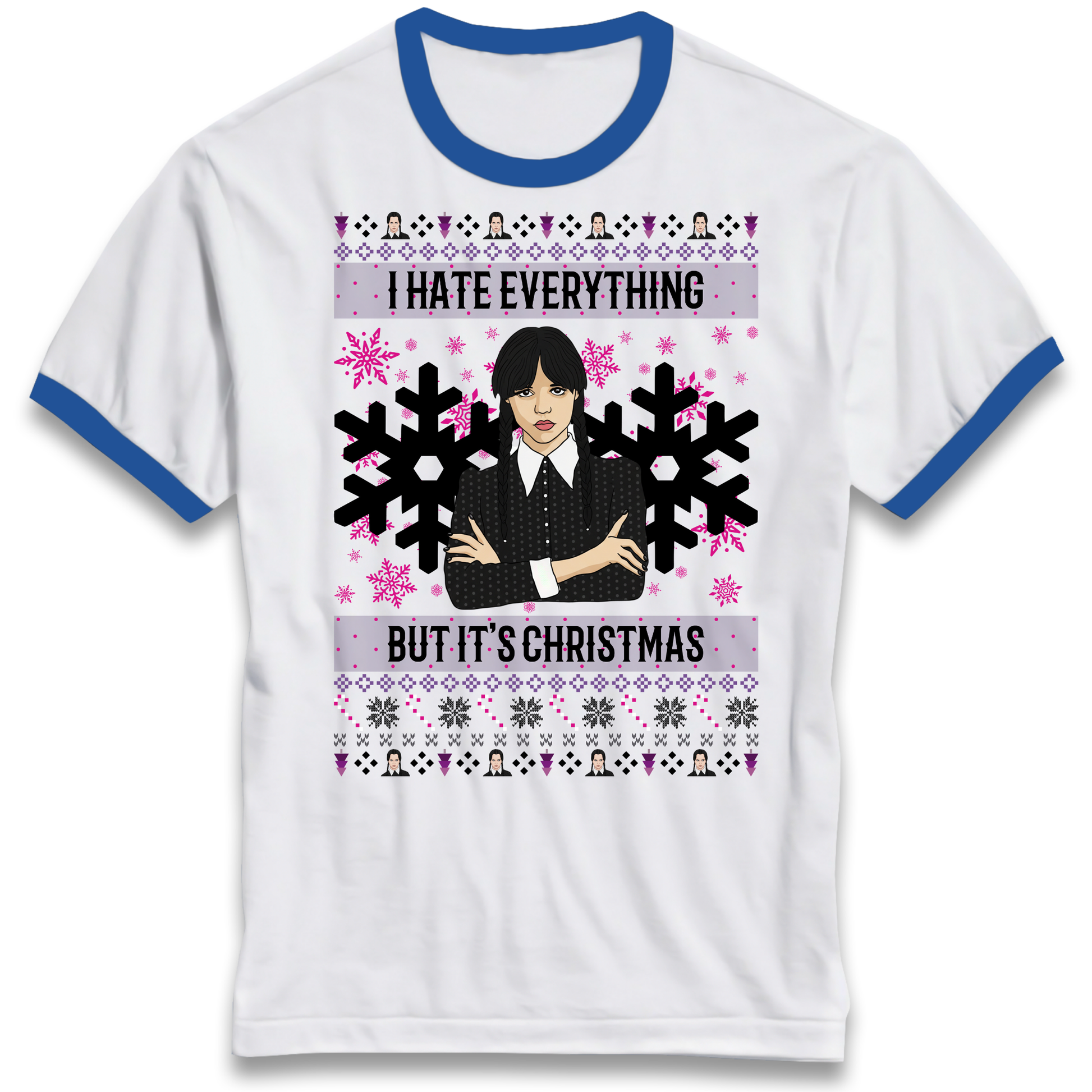 Wednesday addams Christmas Ringer T Shirt