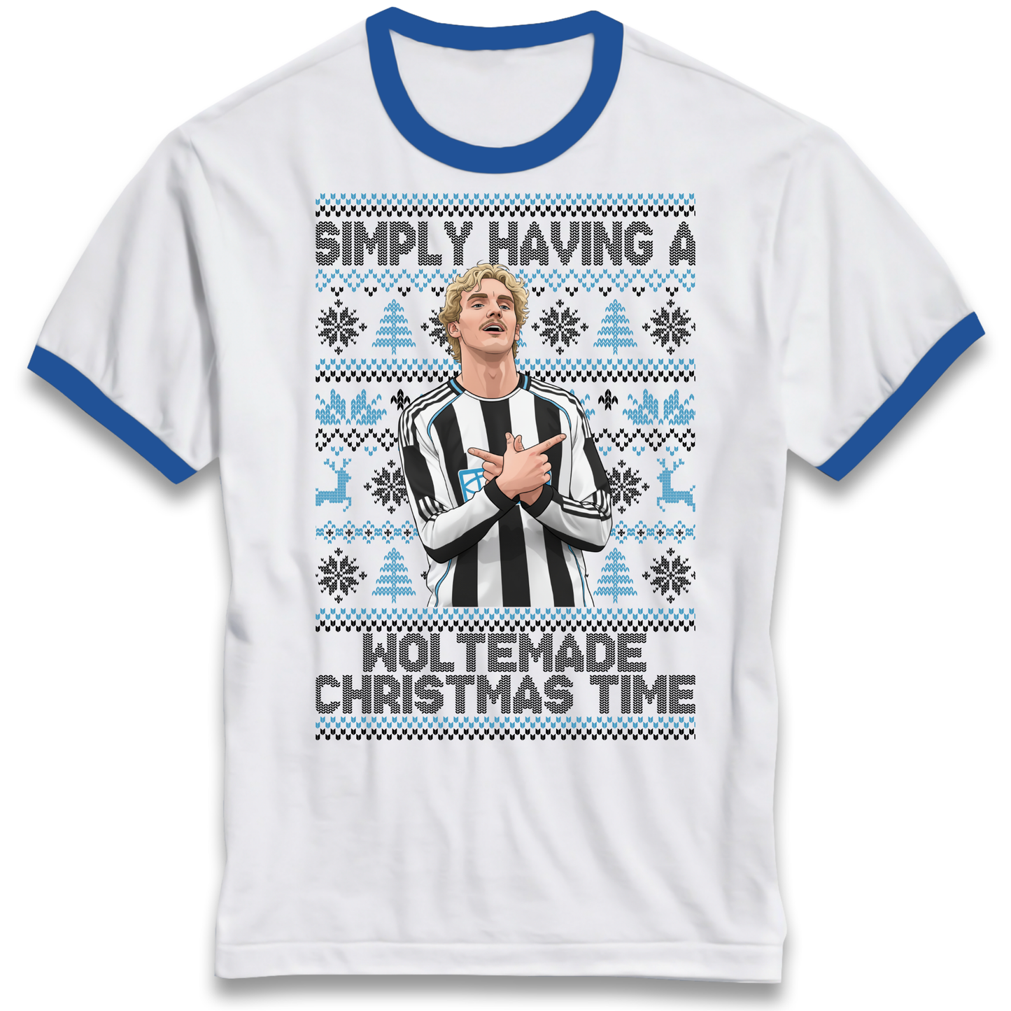Newcastle united Christmas Ringer T Shirt