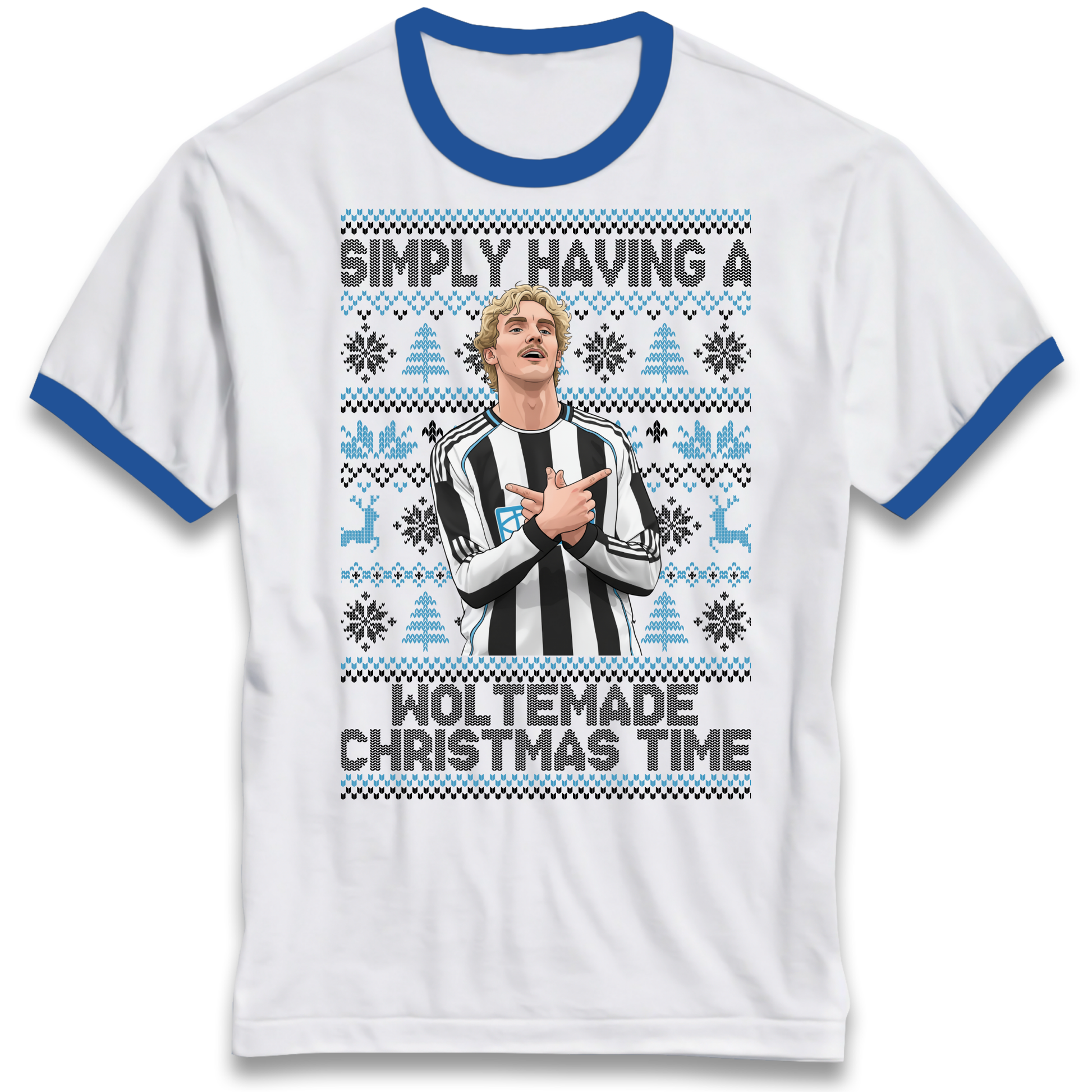 Newcastle united Christmas Ringer T Shirt